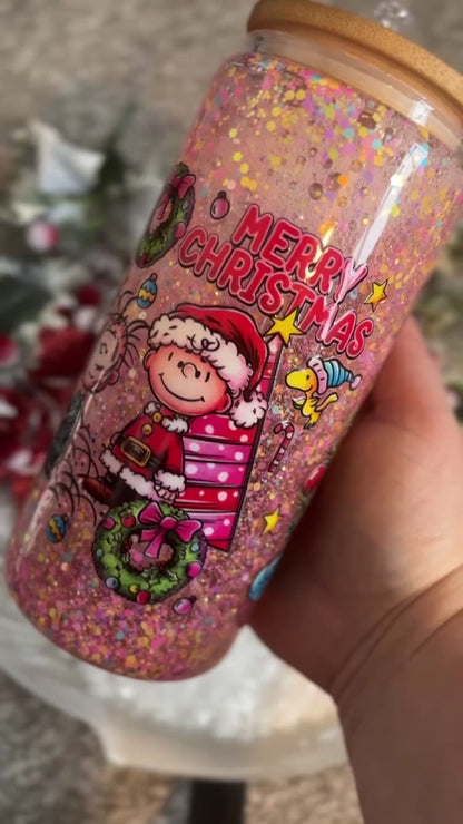 Charlie Christmas Glass Snow Globe