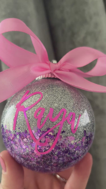 Custom Glitter Personalised Bauble