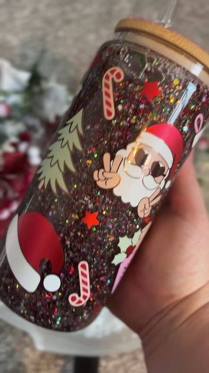 Cool Santa Glass Snow Globe