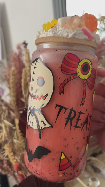 Trick or Treat Glass Handled Tumbler